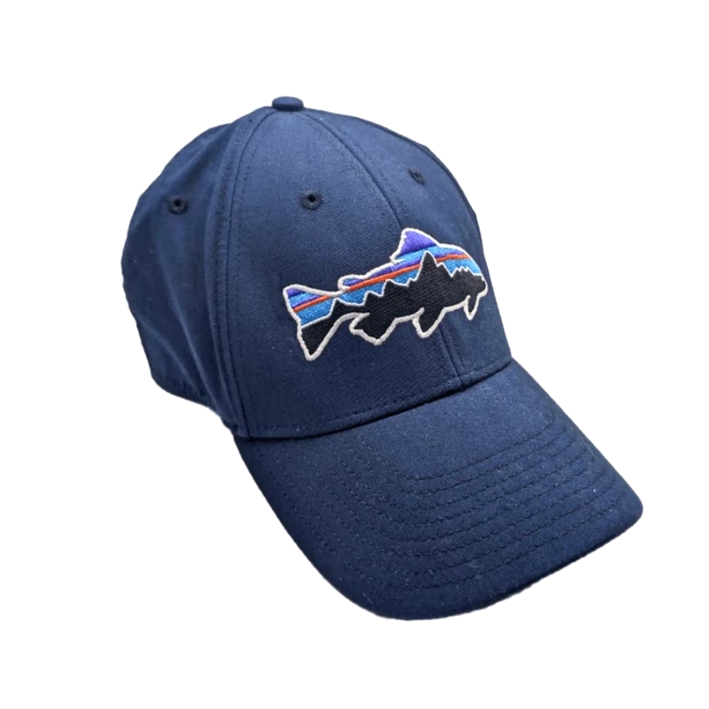 Patagonia Fitz Roy Trout Fish Baseball Hat, Navy Blue